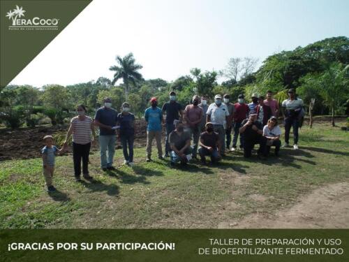 Asistentes al Taller Preparación y uso de Biofertilizante Fermentado.  Palma de coco híbrida